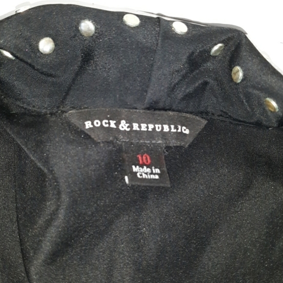 Rock & Republic black rhinestone 10 gothic - Picture 2 of 3